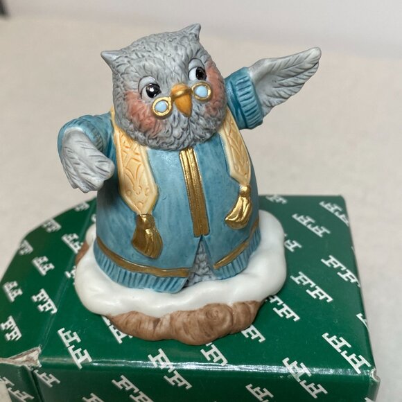 Floyd & Floyd Holiday Hamlet “The Parson” 1993 Owl Figurine In Original Box 1993 - Picture 8 of 11